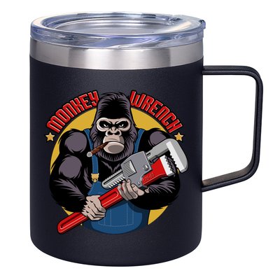 Monkey Wrench Mechanic Grease Monkey Car Repair Technician Cute Gift 12oz Stainless Steel Coffee Mug