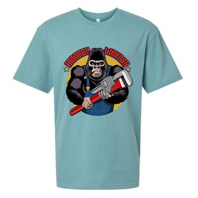 Monkey Wrench Mechanic Grease Monkey Car Repair Technician Cute Gift Sueded Cloud Jersey T-Shirt