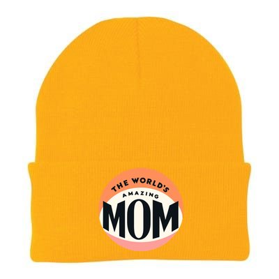 Minimalitst WorldS Most Amazing Mom Beloved Mom Heartfelt Gift Knit Cap Winter Beanie