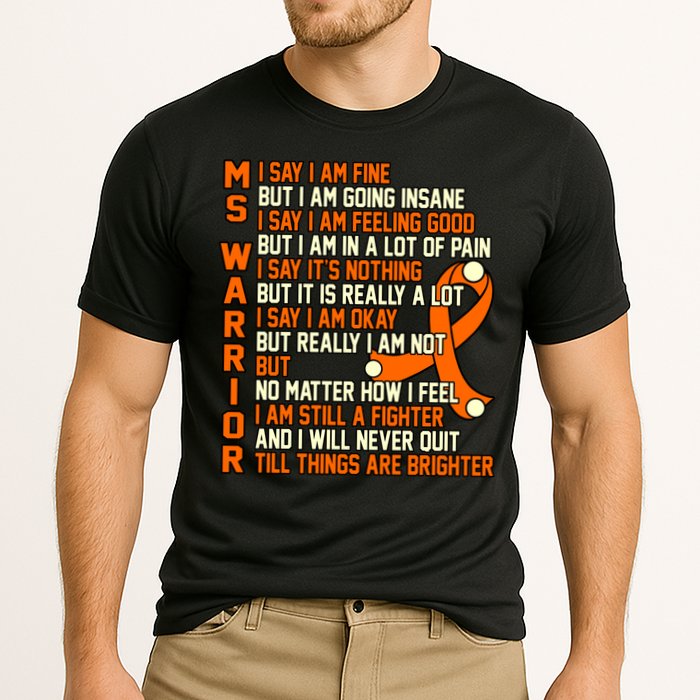 Ms Warrior Multiple Sclerosis Awareness Graphic Gift Cooling Performance Crew T-Shirt