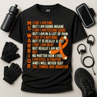 Ms Warrior Multiple Sclerosis Awareness Graphic Gift Cooling Performance Crew T-Shirt