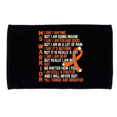 Ms Warrior Multiple Sclerosis Awareness Graphic Gift Microfiber Hand Towel