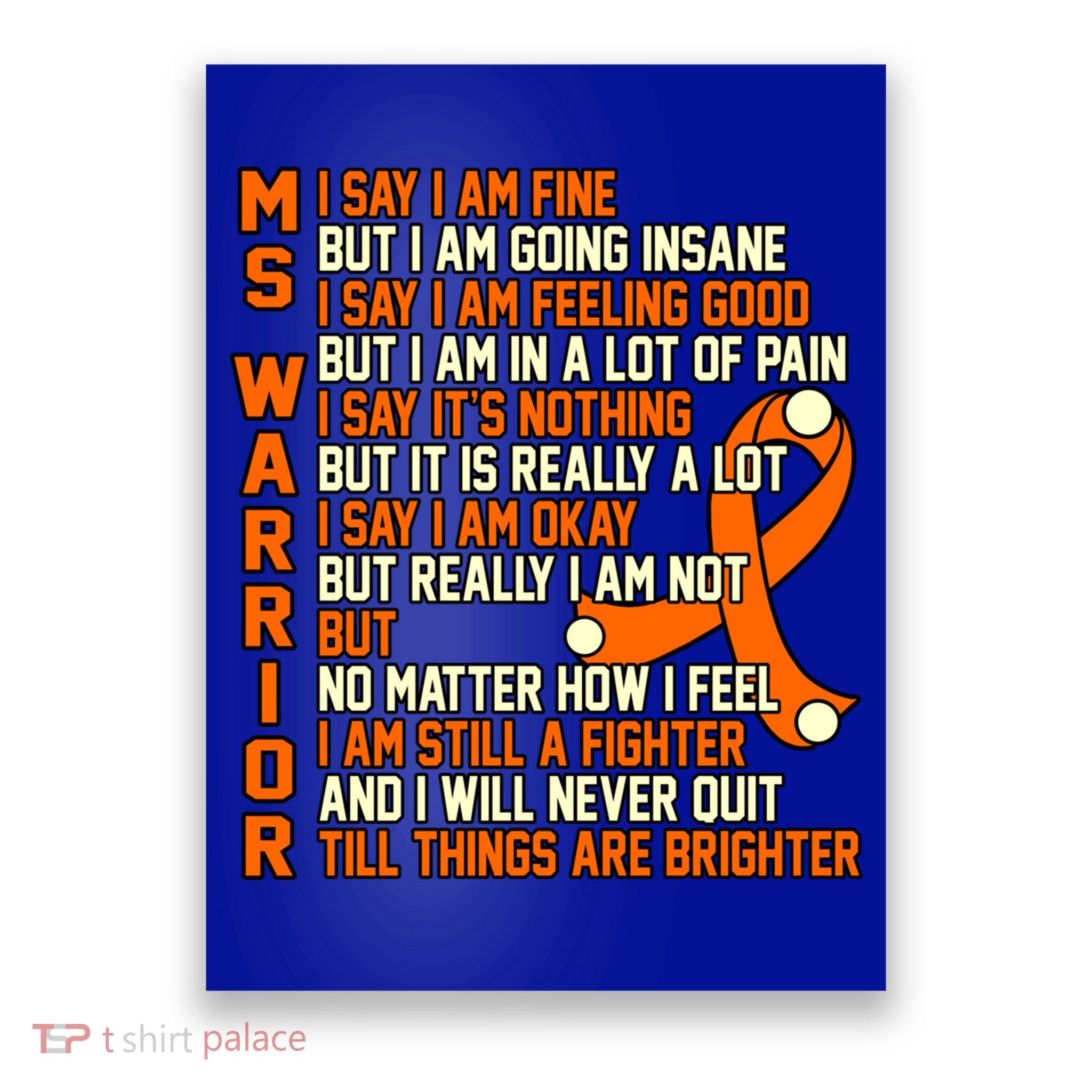 Ms Warrior Multiple Sclerosis Awareness Graphic Gift Poster
