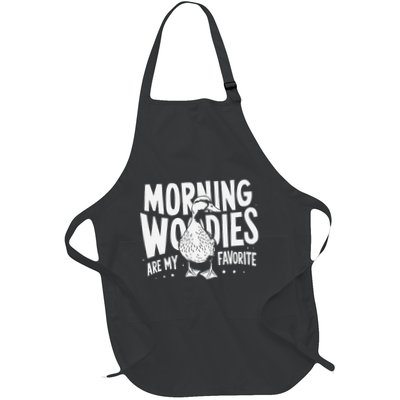 Morning Woody My Favorite Duck Hunting Funny Hunter Full-Length Apron With Pockets