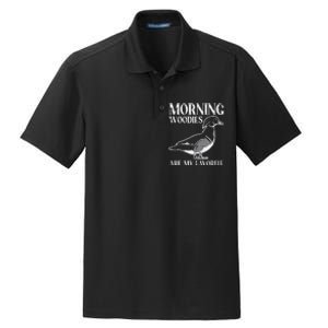 Morning Woody My Favorite Duck Hunting Funny Hunter Dry Zone Grid Polo