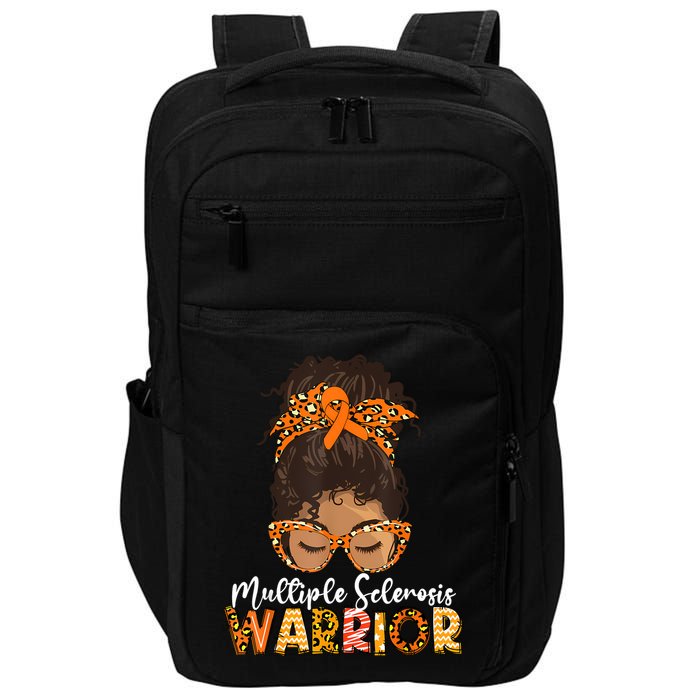  MS Warrior Messy Bun - Multiple Sclerosis Awareness Impact Tech Backpack
