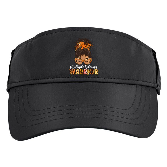  MS Warrior Messy Bun - Multiple Sclerosis Awareness Adult Drive Performance Visor