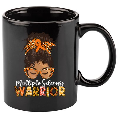  MS Warrior Messy Bun - Multiple Sclerosis Awareness 11oz C Handle Ceramic Mug