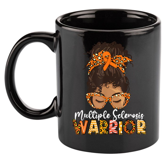  MS Warrior Messy Bun - Multiple Sclerosis Awareness 11oz C Handle Ceramic Mug