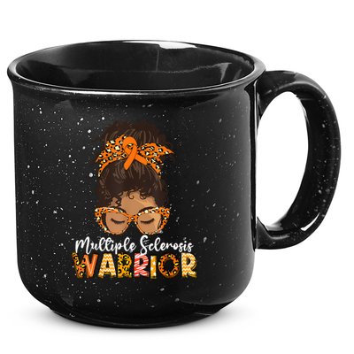  MS Warrior Messy Bun - Multiple Sclerosis Awareness 15oz Campfire Ceramic Mug