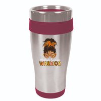  MS Warrior Messy Bun - Multiple Sclerosis Awareness 16oz Travel Tumbler