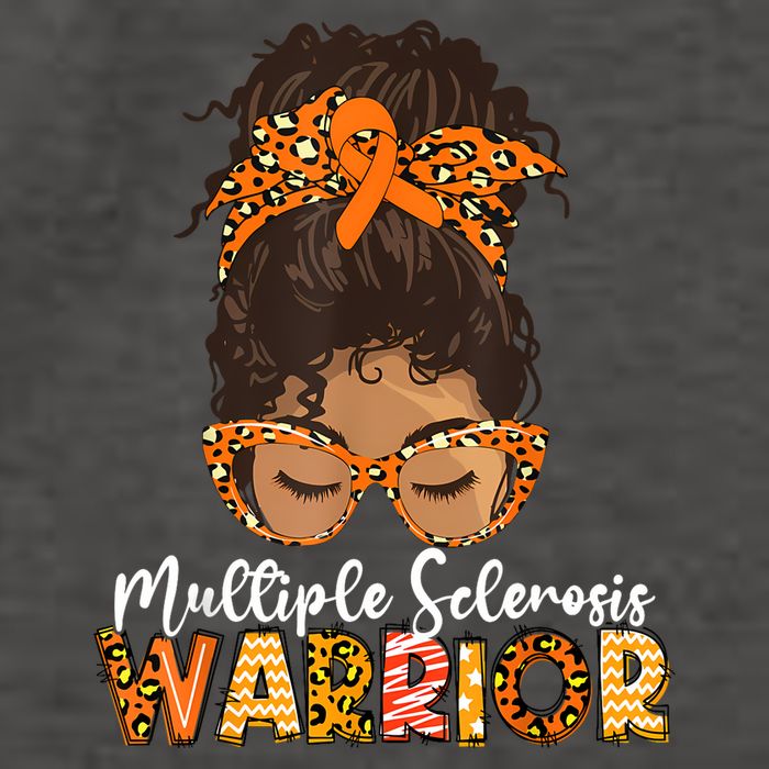  MS Warrior Messy Bun - Multiple Sclerosis Awareness Vector Backpack