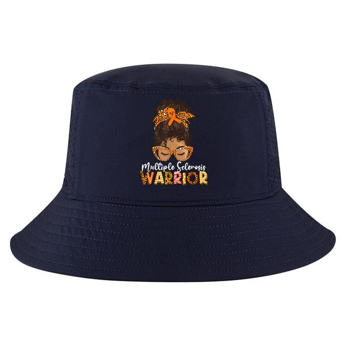  MS Warrior Messy Bun - Multiple Sclerosis Awareness Cool Comfort Performance Bucket Hat