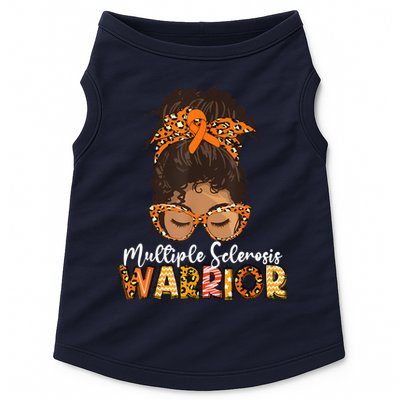  MS Warrior Messy Bun - Multiple Sclerosis Awareness Doggie Tank