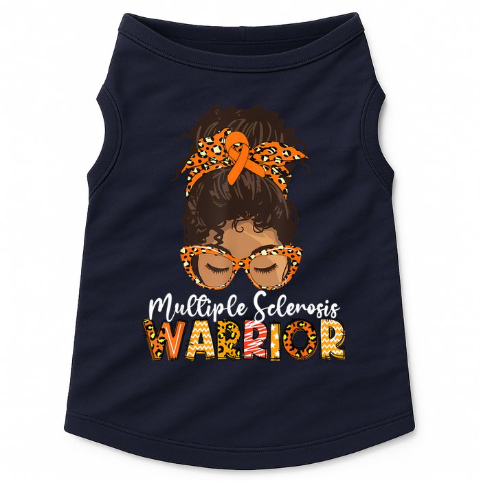  MS Warrior Messy Bun - Multiple Sclerosis Awareness Doggie Tank
