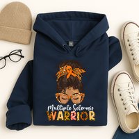  MS Warrior Messy Bun - Multiple Sclerosis Awareness Hoodie