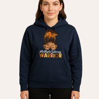  MS Warrior Messy Bun - Multiple Sclerosis Awareness Hoodie