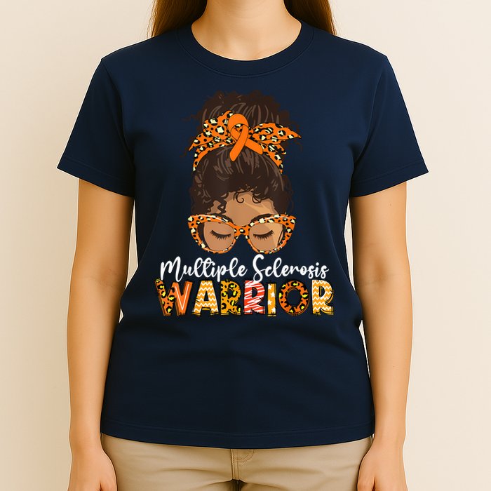  MS Warrior Messy Bun - Multiple Sclerosis Awareness T-Shirt