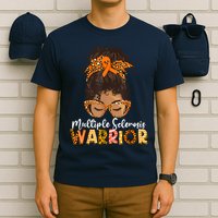  MS Warrior Messy Bun - Multiple Sclerosis Awareness T-Shirt
