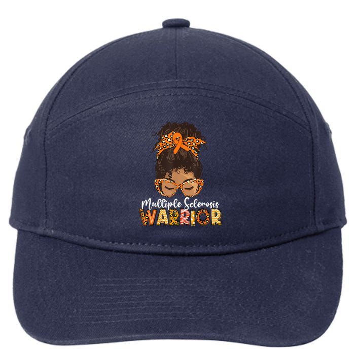  MS Warrior Messy Bun - Multiple Sclerosis Awareness 7-Panel Snapback Hat