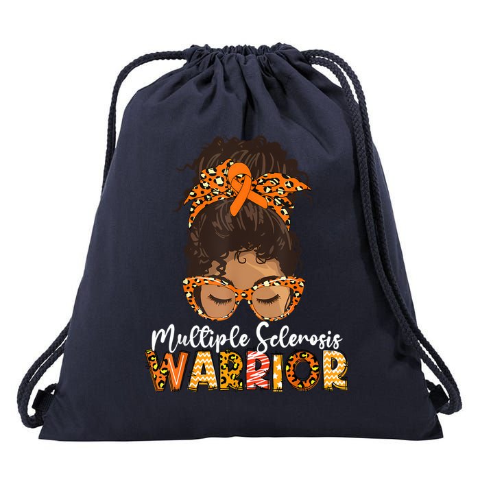 MS Warrior Messy Bun - Multiple Sclerosis Awareness Drawstring Bag