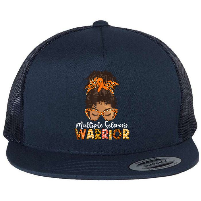  MS Warrior Messy Bun - Multiple Sclerosis Awareness Flatbill Hat