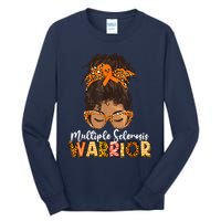  MS Warrior Messy Bun - Multiple Sclerosis Awareness Tall Long Sleeve T-Shirt