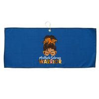  MS Warrior Messy Bun - Multiple Sclerosis Awareness Large Microfiber Waffle Golf Towel