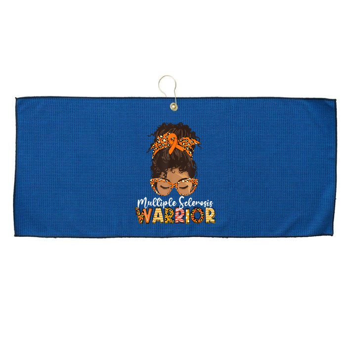  MS Warrior Messy Bun - Multiple Sclerosis Awareness Large Microfiber Waffle Golf Towel