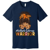  MS Warrior Messy Bun - Multiple Sclerosis Awareness Premium T-Shirt