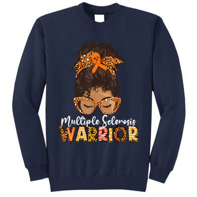  MS Warrior Messy Bun - Multiple Sclerosis Awareness Tall Sweatshirt