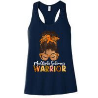  MS Warrior Messy Bun - Multiple Sclerosis Awareness Womens Tank Top