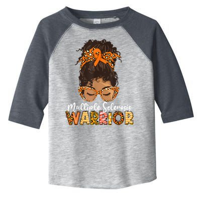  MS Warrior Messy Bun - Multiple Sclerosis Awareness Toddler Fine Jersey T-Shirt