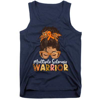  MS Warrior Messy Bun - Multiple Sclerosis Awareness Tank Top