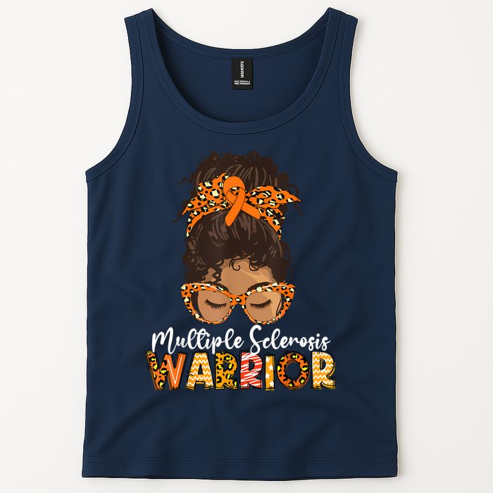 MS Warrior Messy Bun - Multiple Sclerosis Awareness Tank Top