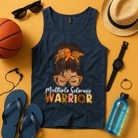 MS Warrior Messy Bun - Multiple Sclerosis Awareness Tank Top
