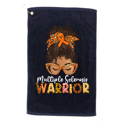  MS Warrior Messy Bun - Multiple Sclerosis Awareness Golf Towel