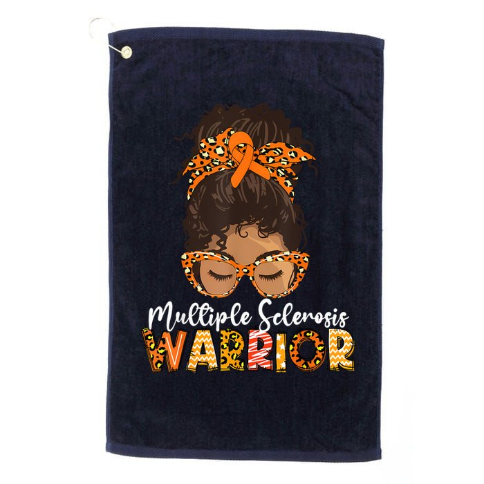  MS Warrior Messy Bun - Multiple Sclerosis Awareness Golf Towel