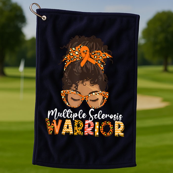  MS Warrior Messy Bun - Multiple Sclerosis Awareness Golf Towel