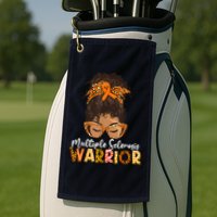  MS Warrior Messy Bun - Multiple Sclerosis Awareness Golf Towel
