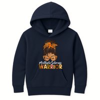  MS Warrior Messy Bun - Multiple Sclerosis Awareness Kids Hoodie