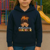  MS Warrior Messy Bun - Multiple Sclerosis Awareness Kids Hoodie