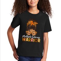  MS Warrior Messy Bun - Multiple Sclerosis Awareness Kids T-Shirt