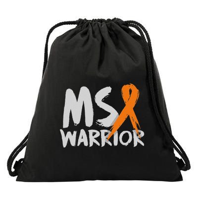 Ms Warrior Multiple Sclerosis Awareness Month Drawstring Bag