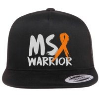 Ms Warrior Multiple Sclerosis Awareness Month Flat Bill Trucker Hat