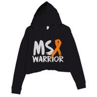 Ms Warrior Multiple Sclerosis Awareness Month Crop Fleece Hoodie