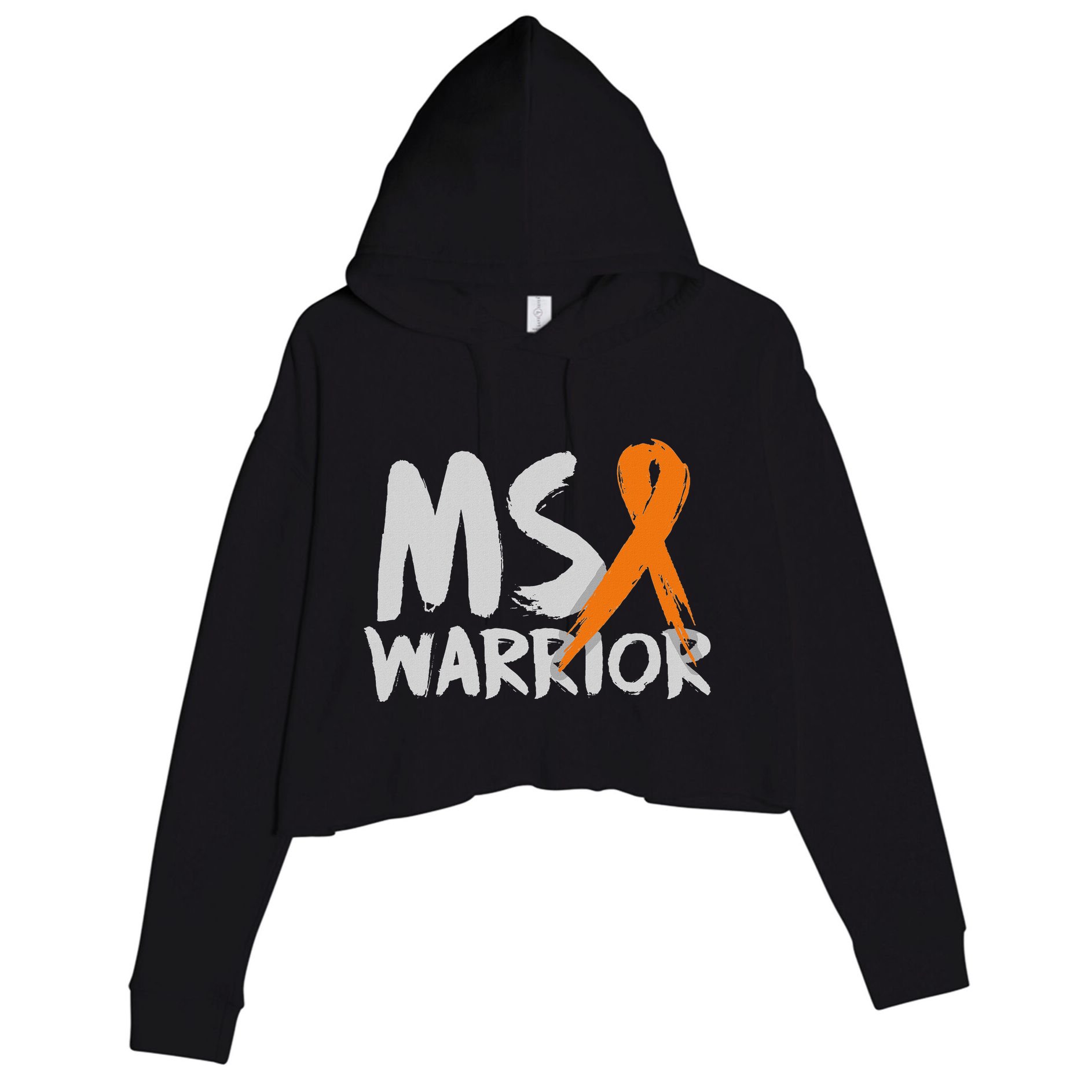 Ms Warrior Multiple Sclerosis Awareness Month Crop Fleece Hoodie