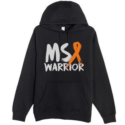 Ms Warrior Multiple Sclerosis Awareness Month Premium Pullover Hoodie
