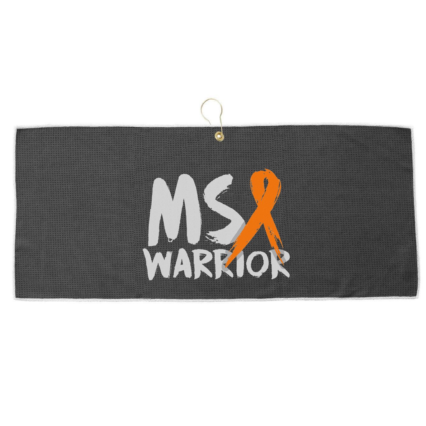 Ms Warrior Multiple Sclerosis Awareness Month Large Microfiber Waffle Golf Towel