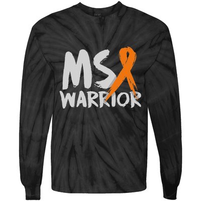 Ms Warrior Multiple Sclerosis Awareness Month Tie-Dye Long Sleeve Shirt